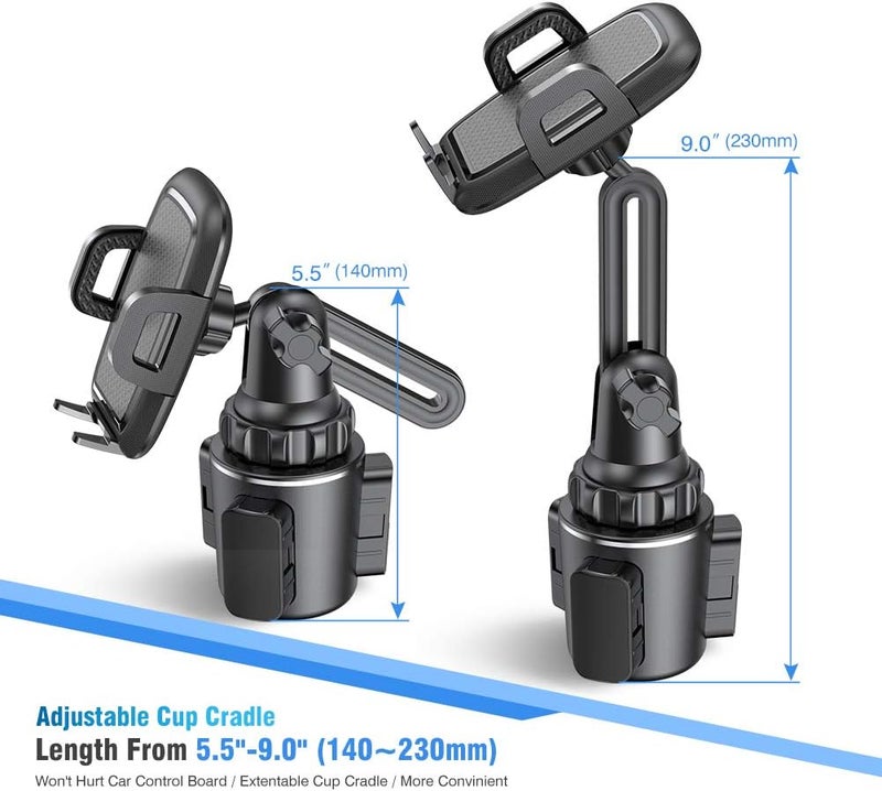 Miracase Cup Holder Phone Mount for Car, Universal Phone Holders for Your Car, Long Neck Adjustable Car Cup Cell Phone Mount for iPhone Samsung Google and All 4.0-7.0 inches Smartphones - Image 3